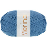 Meilenweit 100 Merino Extrafine Uni Farbe 2448 Mittelblau